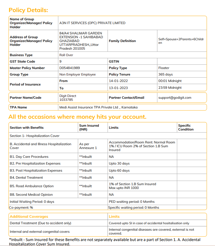 Shishu vikas yojana Master Policy (2022-2023)